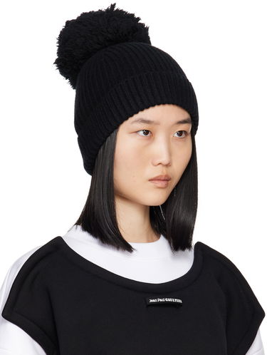 Pipo Jean Paul Gaultier Pompom Beanie Musta | 24/30-U-CC031-M074-00, 1