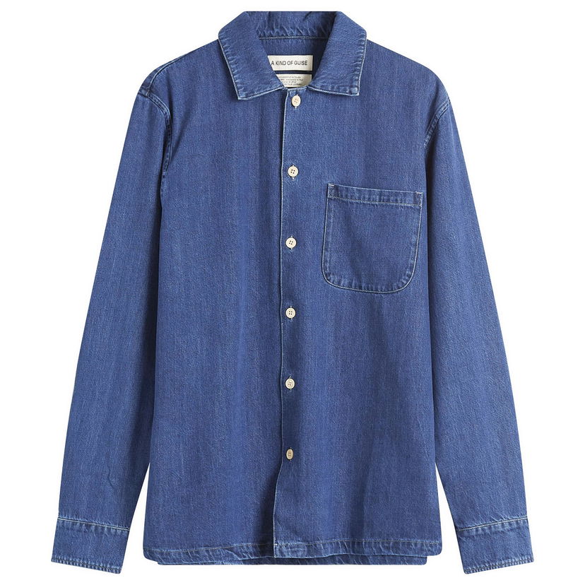 Paita A Kind of Guise A Kind of Guise Atrato Denim Shirt, Size Large Sininen | 119-13804-704