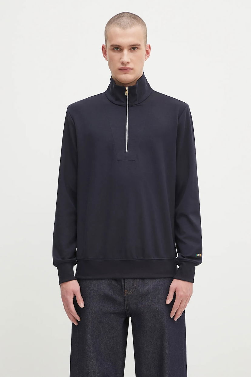 Huppari Paul Smith Paul Smith Half Zip Sweatshirt Tummansininen | M1R.631Z.TP4724