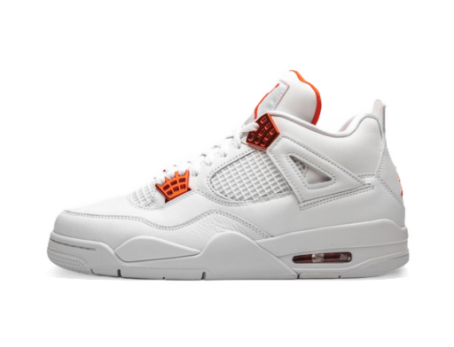 Tennarit ja kengät Jordan Air Jordan 4 Retro "Orange Metallic" Valkoinen | CT8527-118