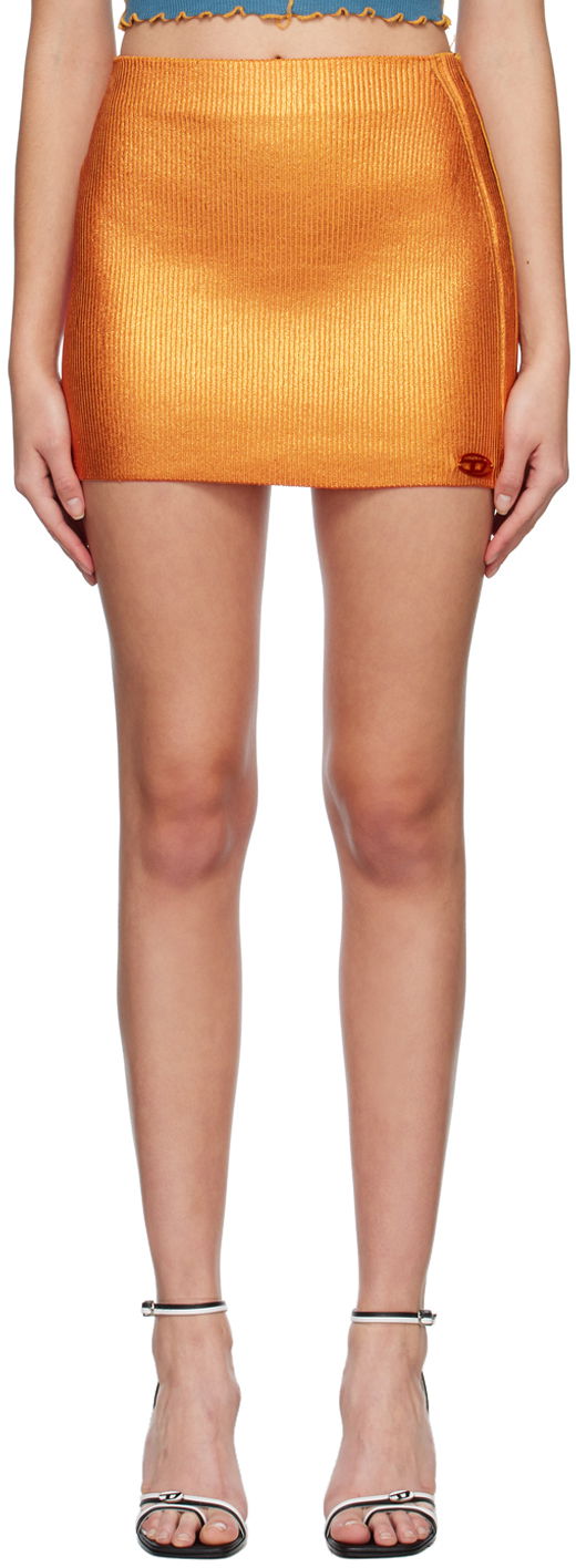 Hame Diesel Orange Knit Miniskirt Oranssi | A08021 0WDAU