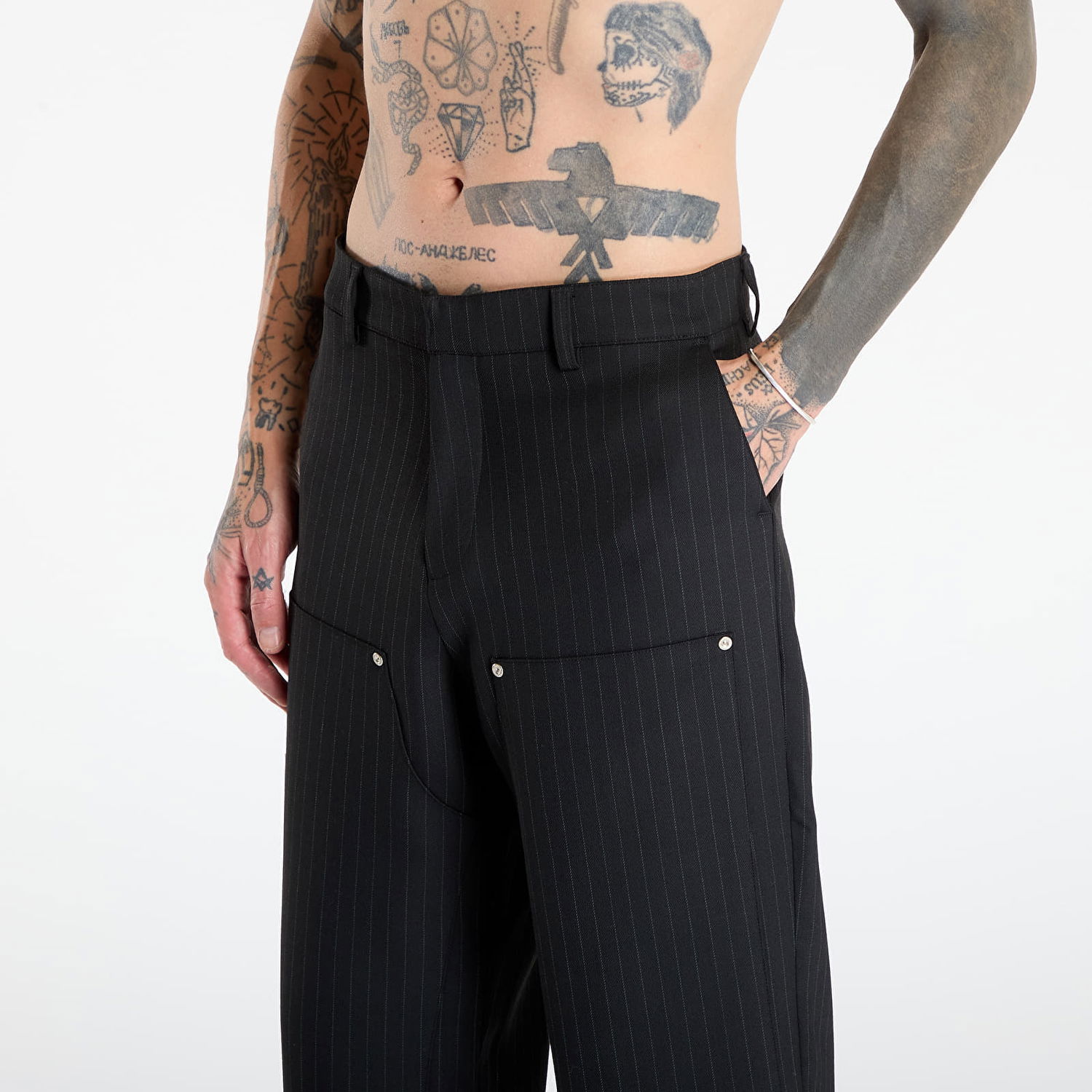 Housut MISBHV Pinstripe Carpenter Trousers Musta | 251M314, 1