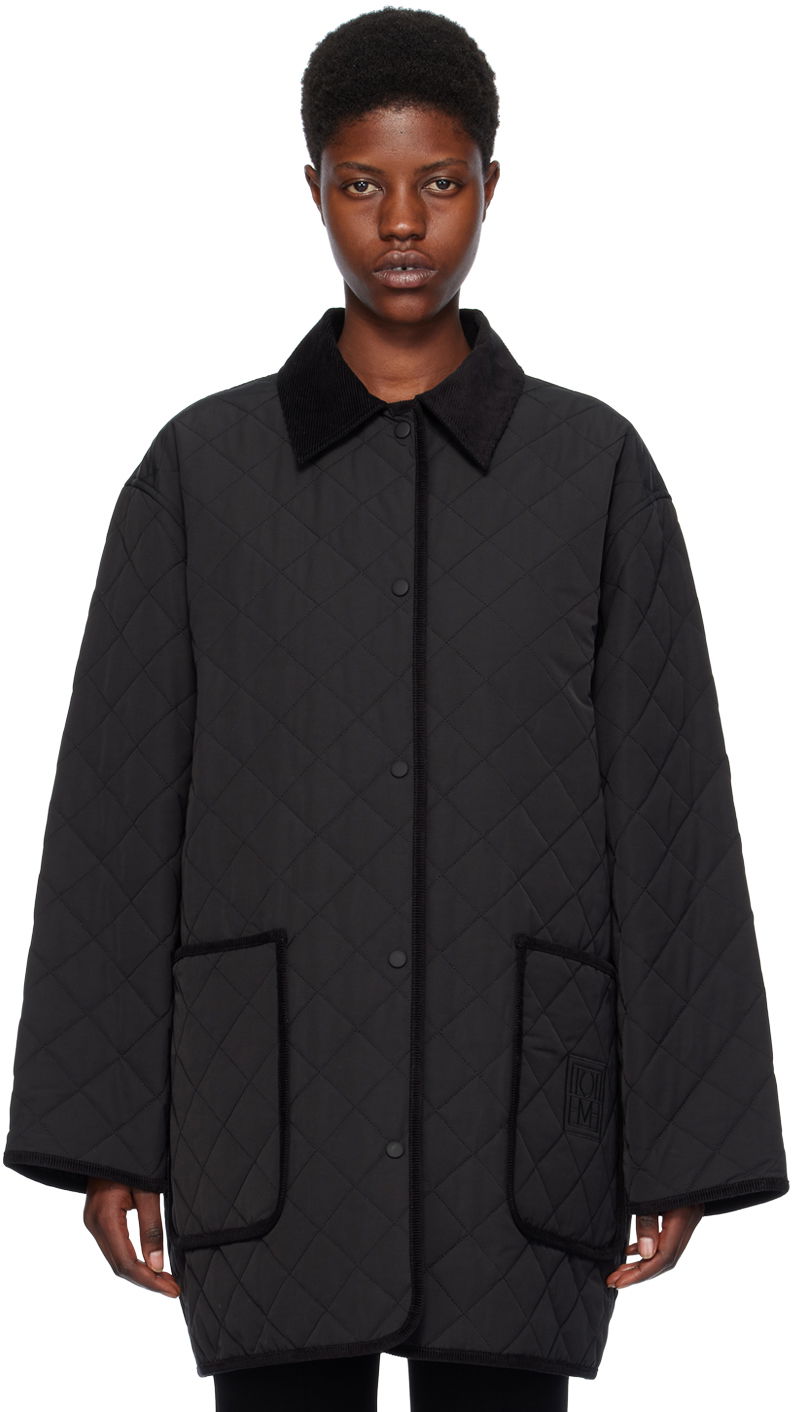 Puffer takki TOTEME Quilted Jacket Musta | 241-WRO1022-FB0169