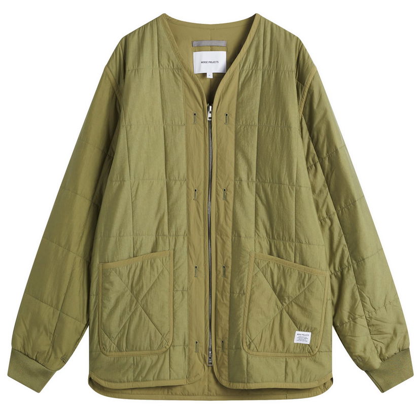 Puffer takki NORSE PROJECTS Men's Military Liner Jacket, Size Large Vihreä | N50-0272-8037