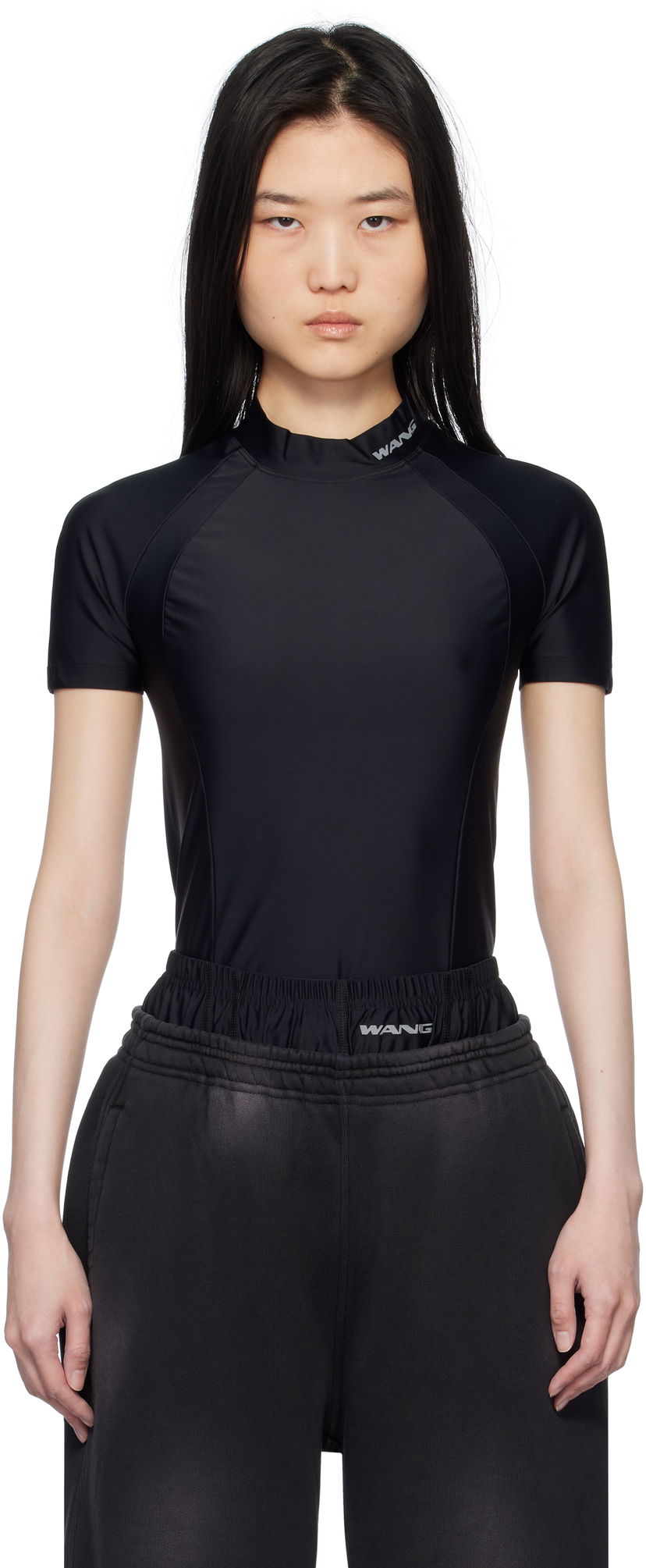 Tankkitoppi Alexander Wang Alexander Wang.t Logo Detailed Rash Guard Musta | 4CC1251533