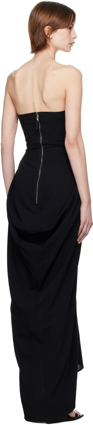 Mekko Rick Owens Rick Owens Hollywood Amphora Prong Maxi Dress Musta | RP01E7547 WLP, 2