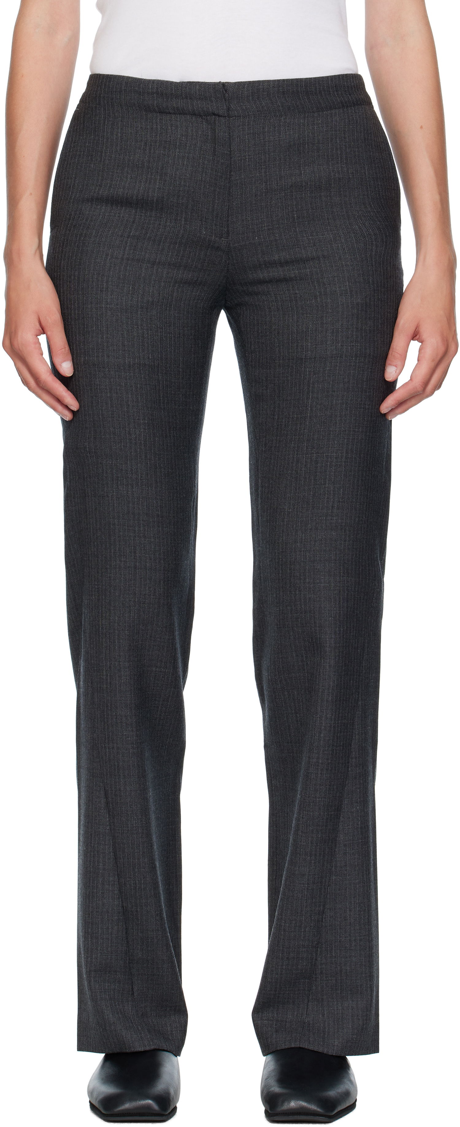 Housut OUR LEGACY OUR LEGACY Poise Pinstripe Trousers Harmaa | W4254PS, 0