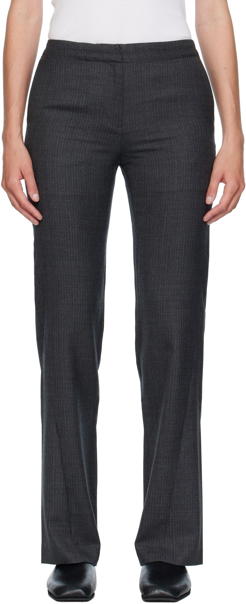 Housut OUR LEGACY OUR LEGACY Poise Pinstripe Trousers Harmaa | W4254PS