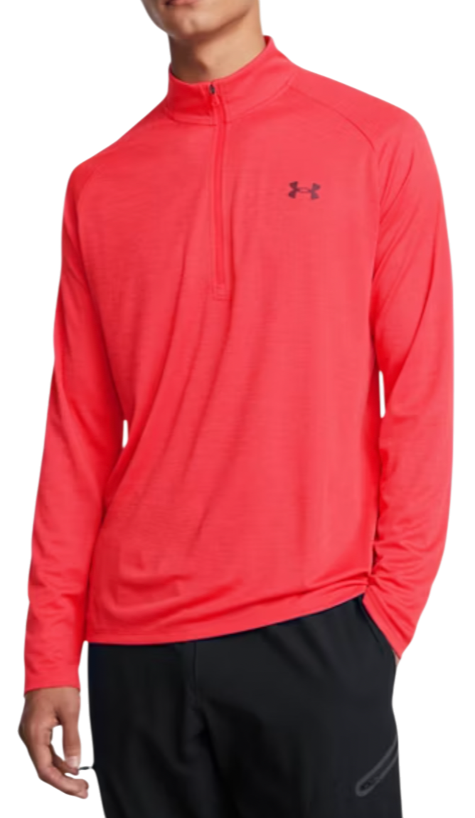 Huppari Under Armour Under Armour UA Tech Textured 1/2 Zip Top Punainen | 1382797-713