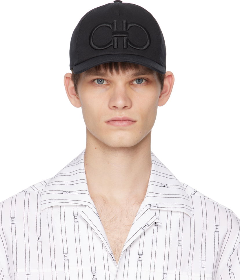 Korkki FERRAGAMO Baseball Cap With Logo Musta | 759560