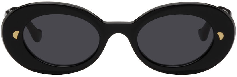 Aurinkolasit Nanushka Nanushka Giva Oval Sunglasses Musta | NW23RSSG00499