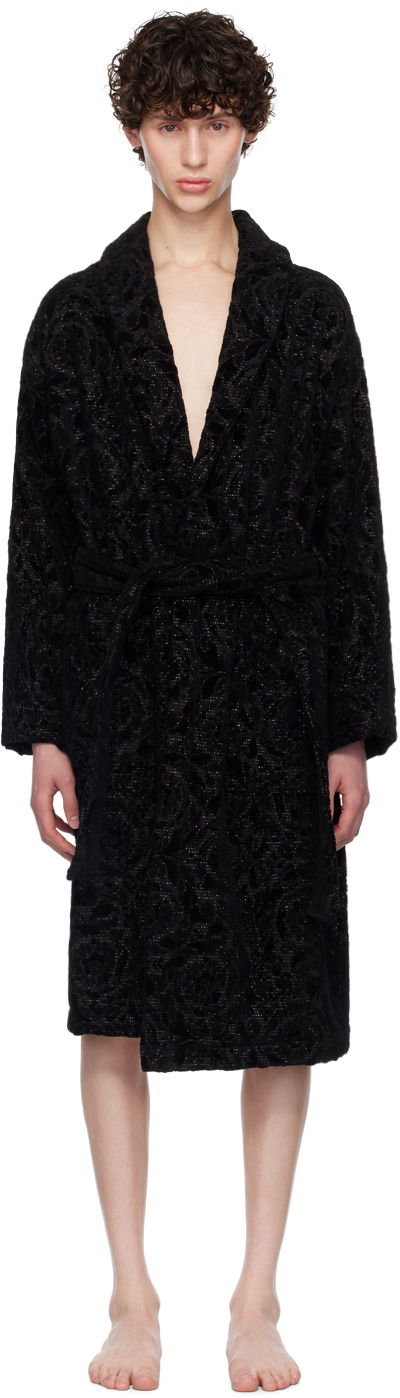 Pyjama Versace Barocco Robe Musta | ZACJ00010_1A08851