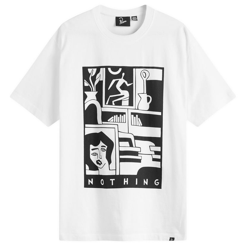 T-paita By Parra Parra Our House Graphic T-Shirt, Size Large Valkoinen | 54200-WHT