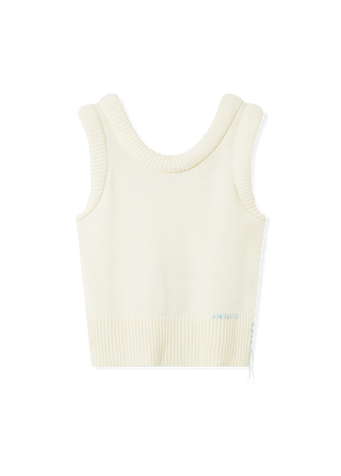 Liivi AXEL ARIGATO Marla Knitted Ribbed Vest with Side Lacing Valkoinen | A3356004, 0