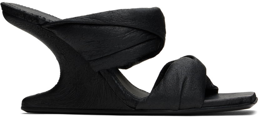 Asusteet Rick Owens Rick Owens Cantilever 8 Twisted Heeled Sandals Musta | RP02D3803 LBA