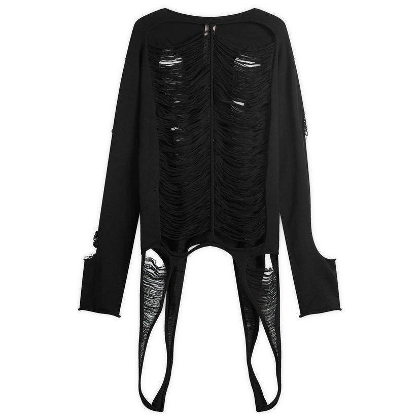 Villapaita Rick Owens Rick Owens Knit Malia Top, Size Large Musta | RR01E5671-KGRIDM-9