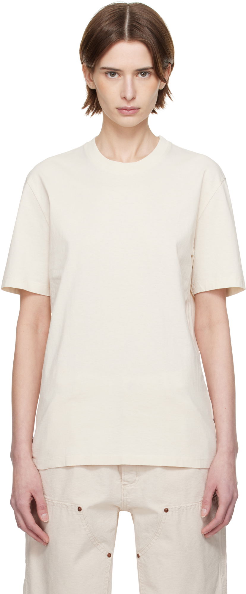 T-paita Maison Margiela Maison Margiela Cotton T-Shirt Beige | S50GC0710 S23973