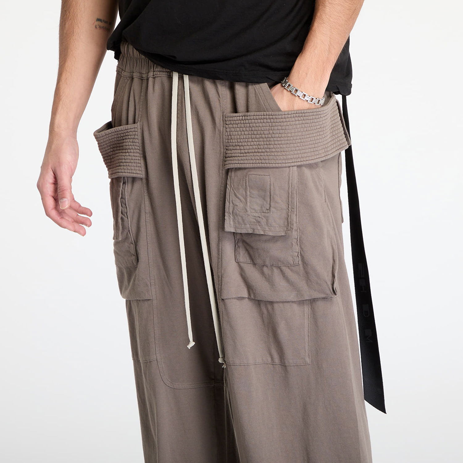 Cargo housut Rick Owens Rick Owens DRKSHDW Creatch Wide Cargo Drawstring Pants Ruskea | DU01E3394 RN 34, 1