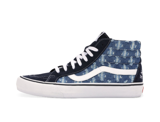 Skateboarding Vans Sk8-Hi Supreme Hole Punch Denim Blue Sininen | VN0A38Z32DD