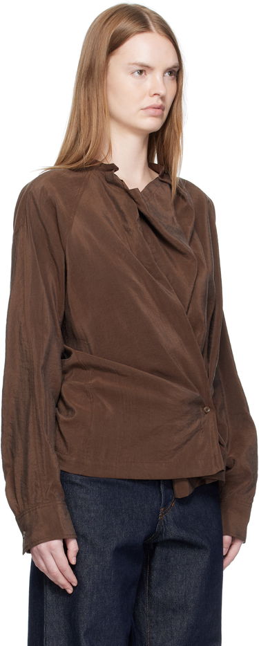 Olkalaukku LEMAIRE Lemaire Twisted Wrap Blouse Harmaa | TO1081 LF1308, 4