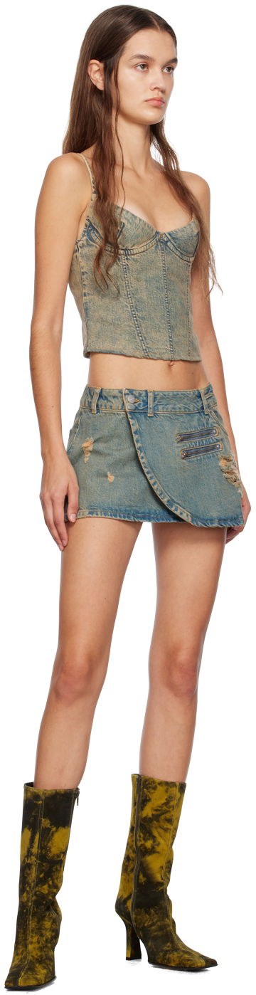 Hame Miaou Miaou Kiko Denim Tank Top Sininen | 7075SD4GAD, 3
