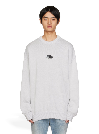 Villapaita Balenciaga BB Paris Icon Sweater Harmaa | 696226-T3252-9012