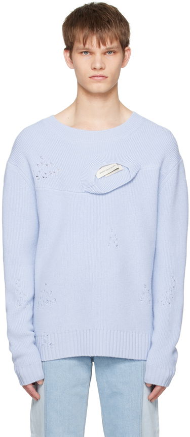Villapaita Feng Chen Wang Feng Chen Wang Distressed Sweater Sininen | FUS15KT05, 0