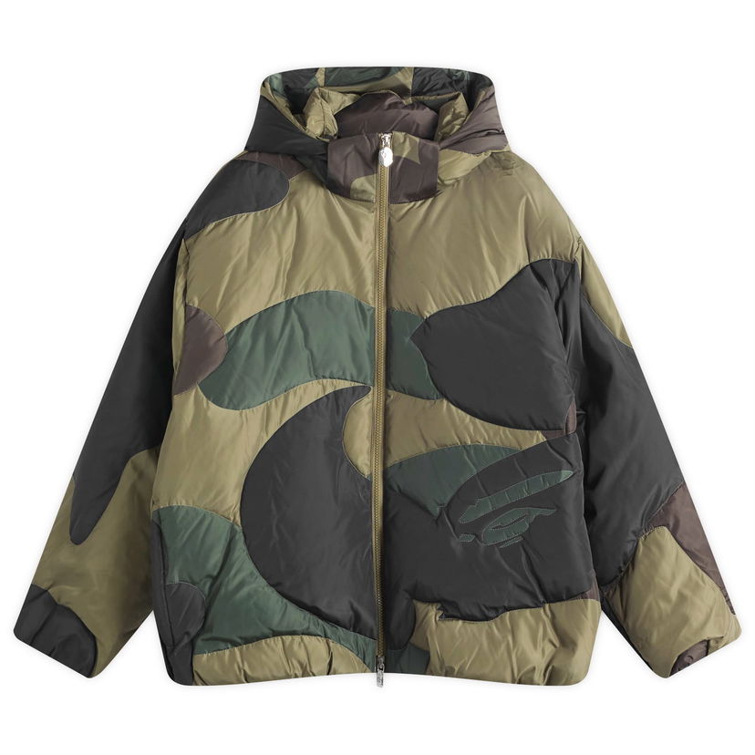 Puffer takki BAPE Bathing Ape 1st Camo Down Jacket, Size Large Vihreä | 001DNK801304M-GRN
