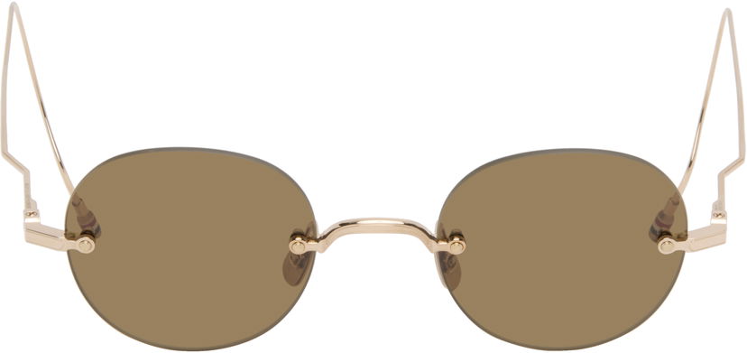 Aurinkolasit Thom Browne Thom Browne Titanium Rimless Round Sunglasses Ruskea | UES937A-G0001
