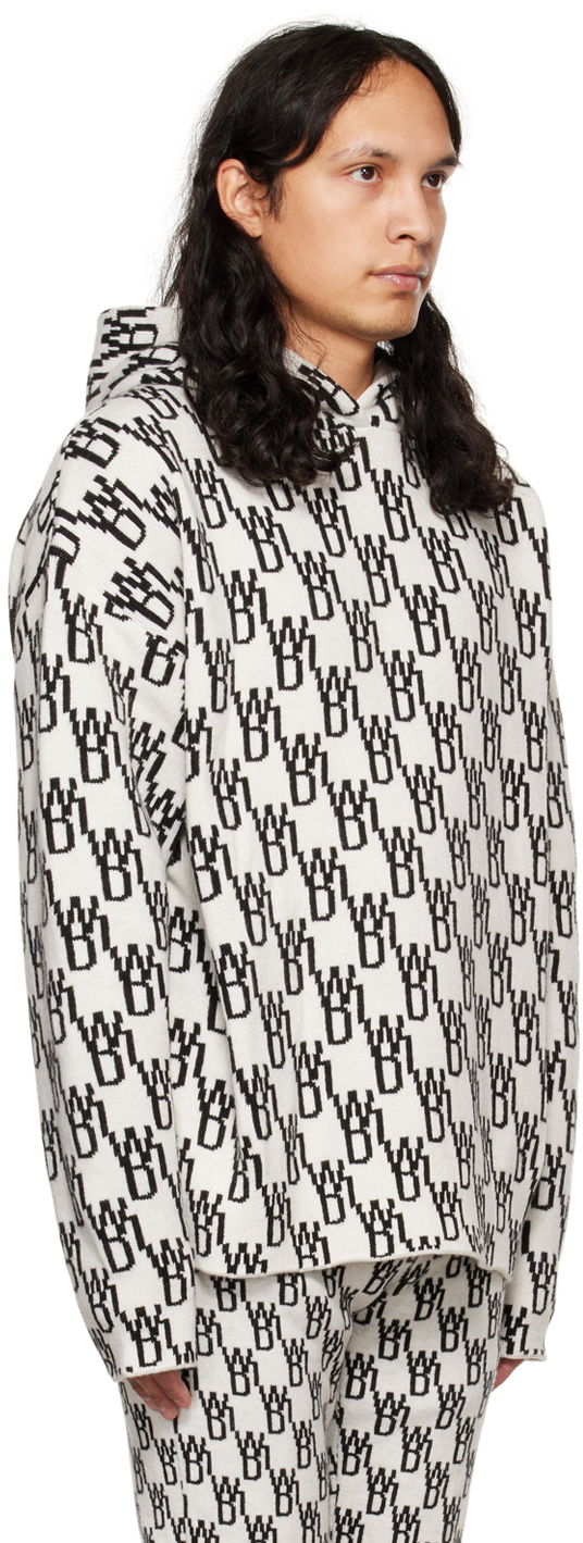 Villapaita We11done We11done Graphic Print Hoodie Valkoinen | WD-KT3-22-628-U-IV, 1