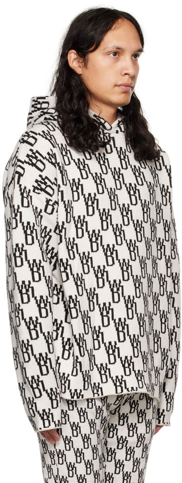 Villapaita We11done We11done Graphic Print Hoodie Valkoinen | WD-KT3-22-628-U-IV, 1