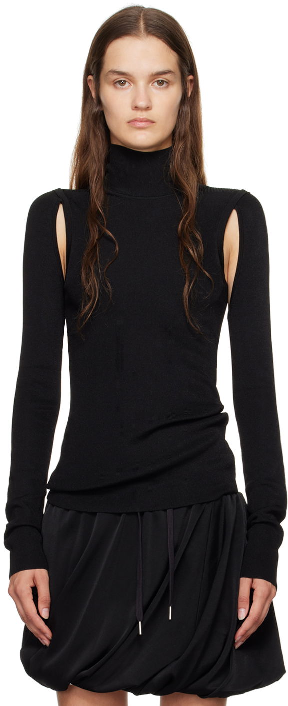 Villapaita Helmut Lang Helmut Lang Air Cutout Turtleneck Musta | O06HW702