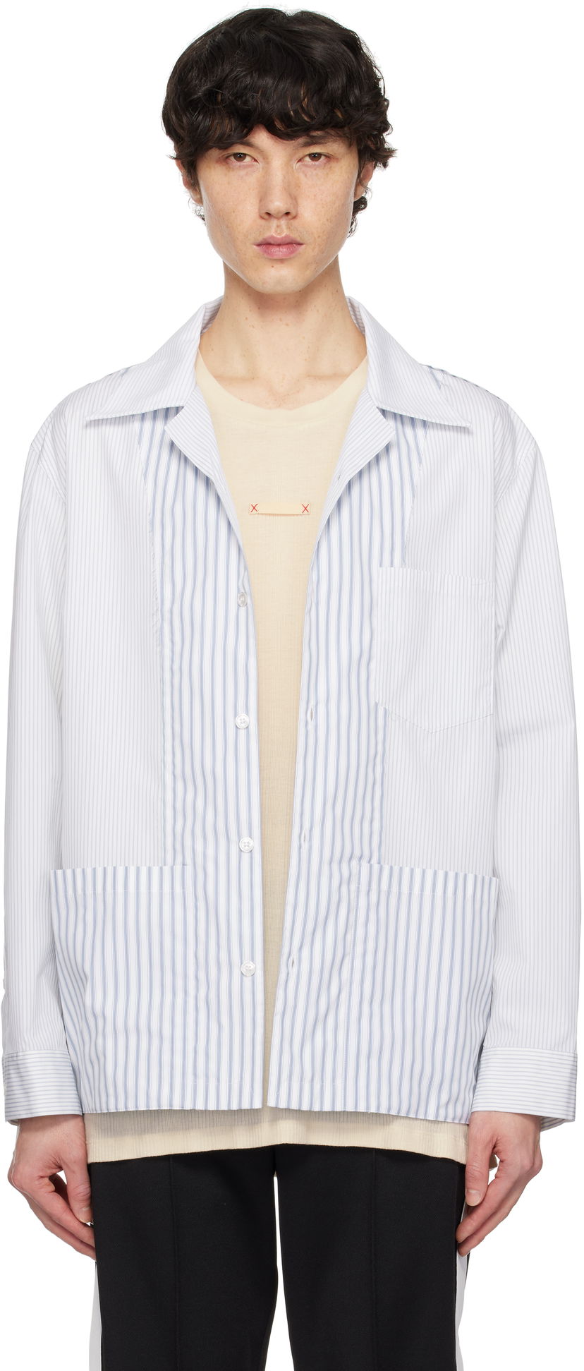 Paita Maison Margiela Maison Margiela Stripe Shirt Sininen | S50DT0047 MTN054