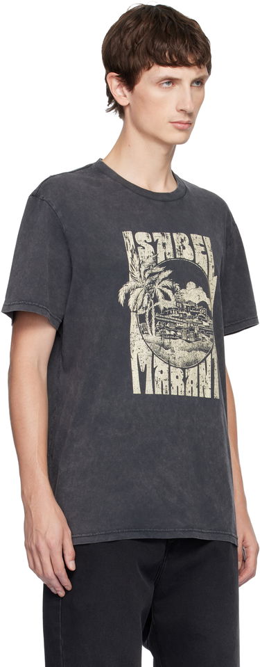 T-paita ISABEL MARANT Isabel Marant Honore Graphic Print T-Shirt Beige | 25ATS0052HB-C3N09H, 4