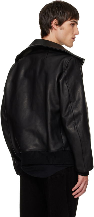 Takki Rick Owens Concordians Blixa Dracucollar Leather Jacket Musta | RR02E1710 LOO, 2