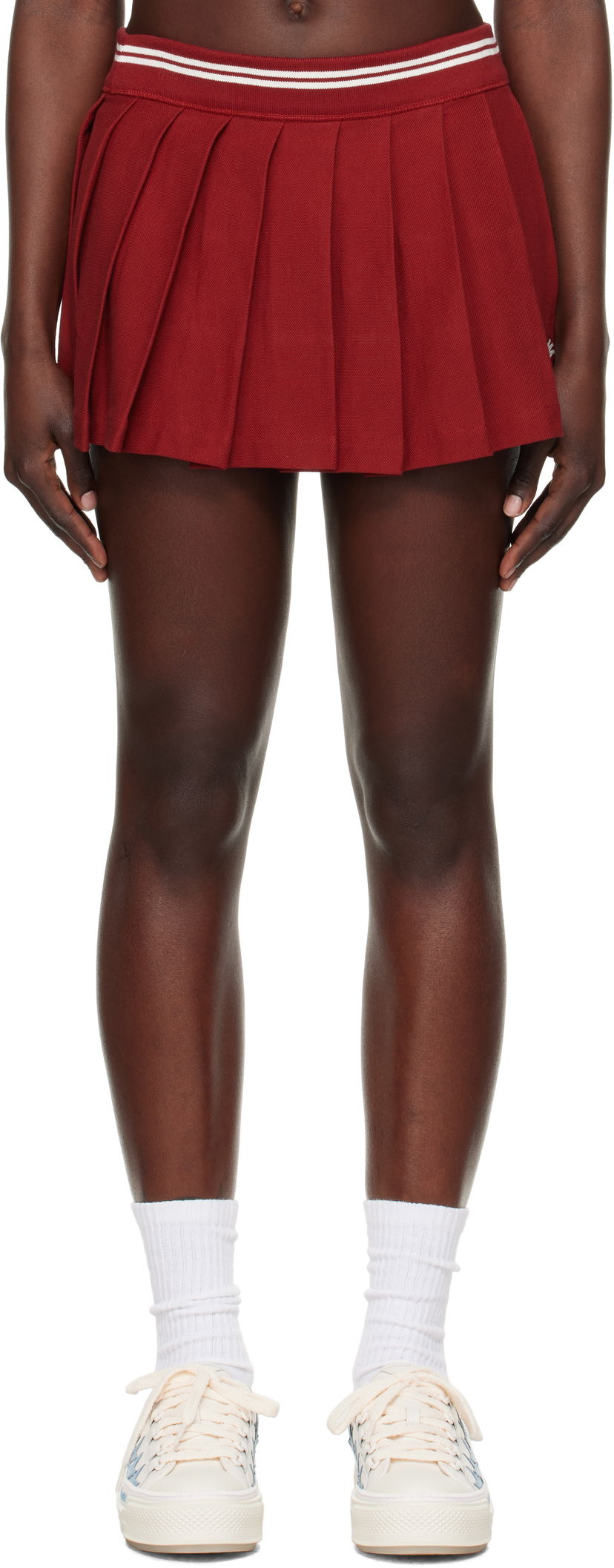 Hame AMIRI AMIRI MA Quad Pleated Miniskirt Punainen | AWJYKR1001