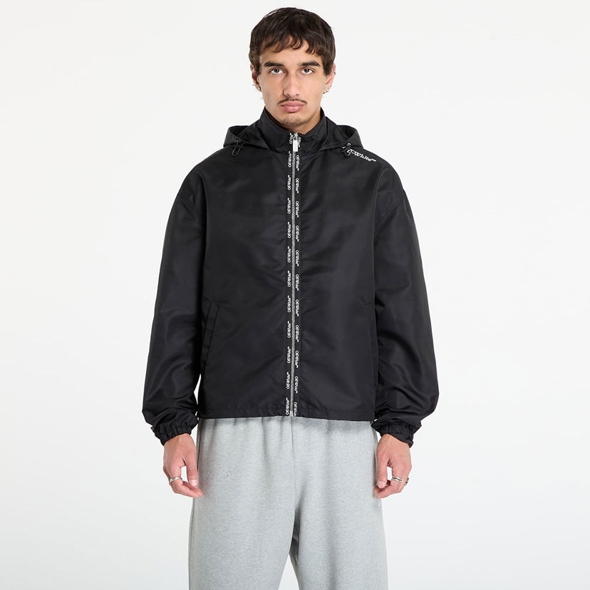 Tuulitakki Off-White Off-White Bookish Nylon Windbreaker Musta | OMEB04FF25FAB0011001