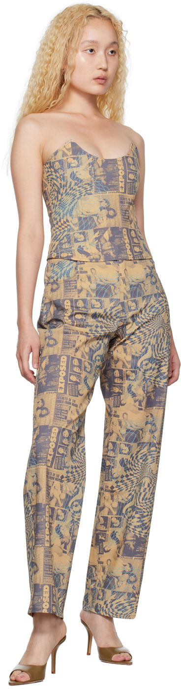 Tankkitoppi Miaou Miaou Leia Printed Tank Top Beige | 7010-CL-WNT, 3