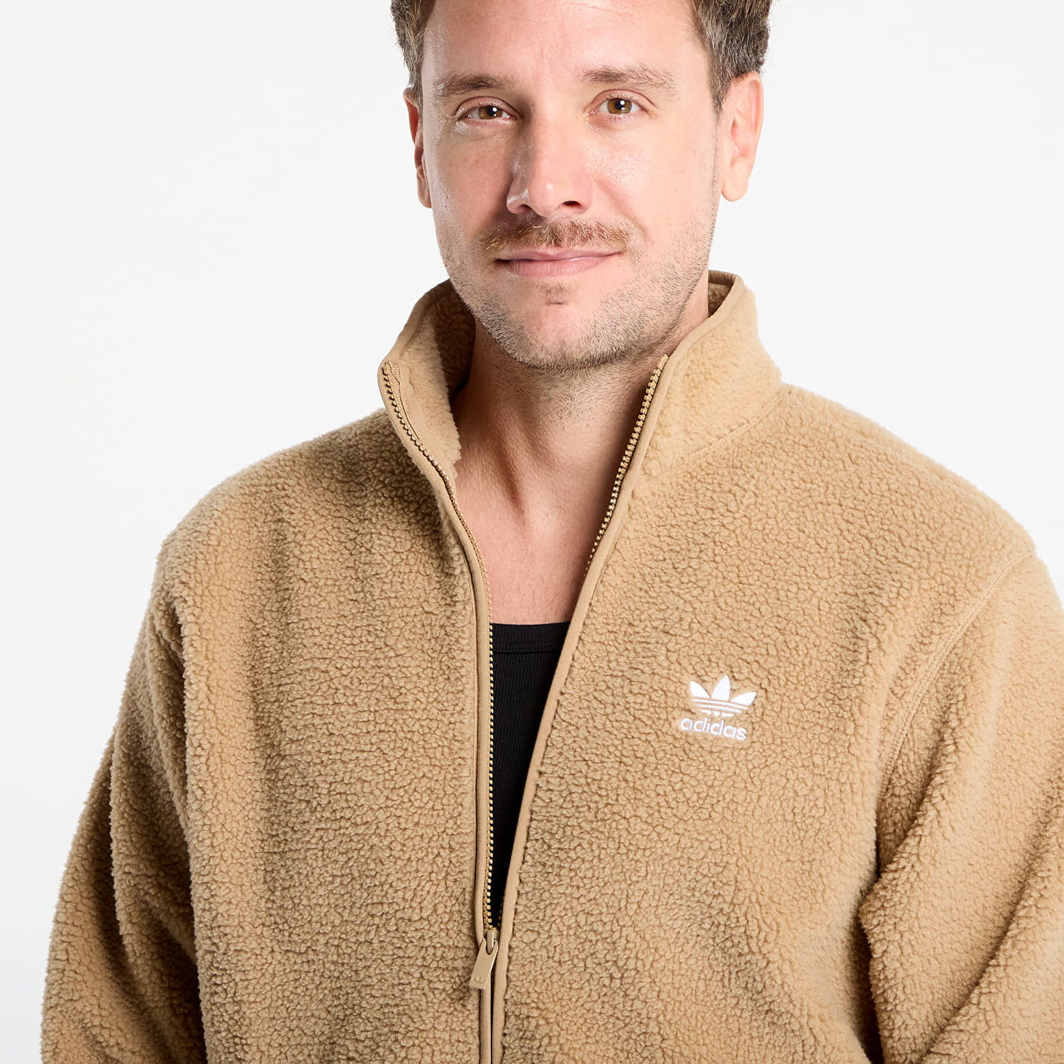 Takki adidas Performance Essentials Teddy Fleece Jacket Ruskea | JW3530, 1