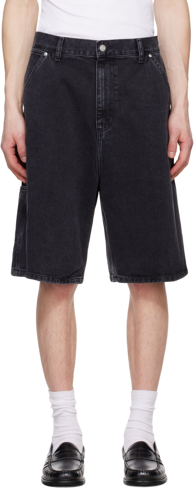 Shortsit Carhartt WIP Carhartt WIP Rivet Denim Shorts Musta | I034319