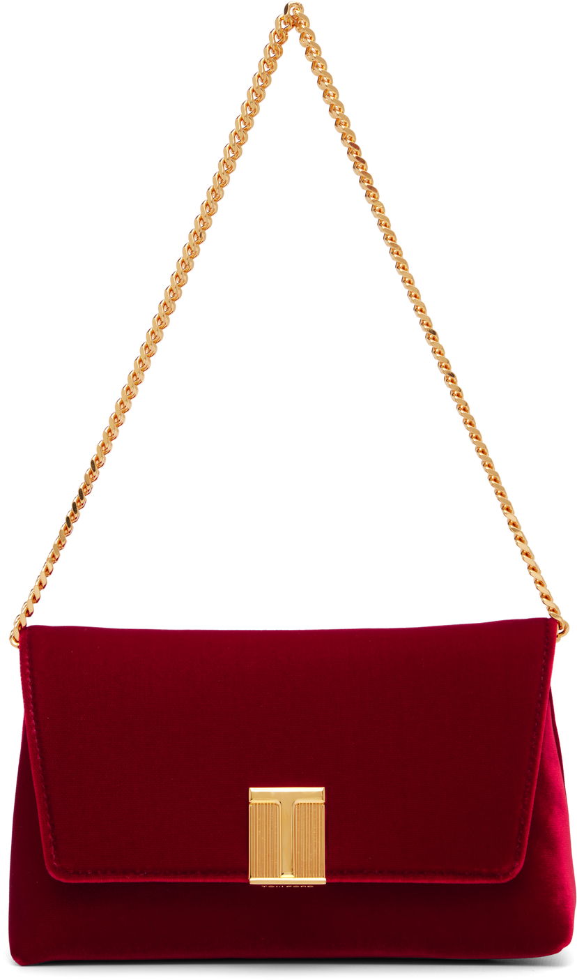 Käsilaukku Tom Ford TOM FORD Velvet Mini Bag Punainen | L1886-TVE001X