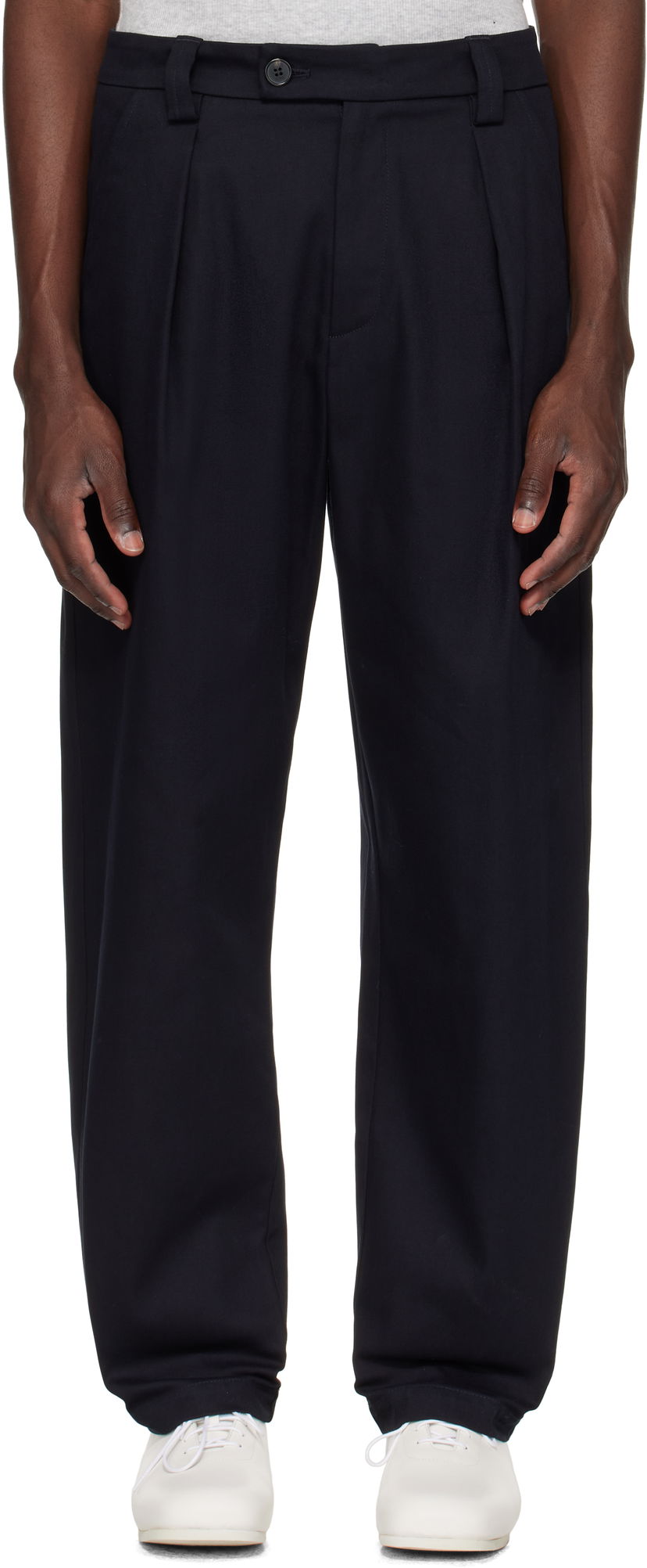 Housut A.P.C. A.P.C. Renato Pleated Trousers Tummansininen | COFCO-H08428