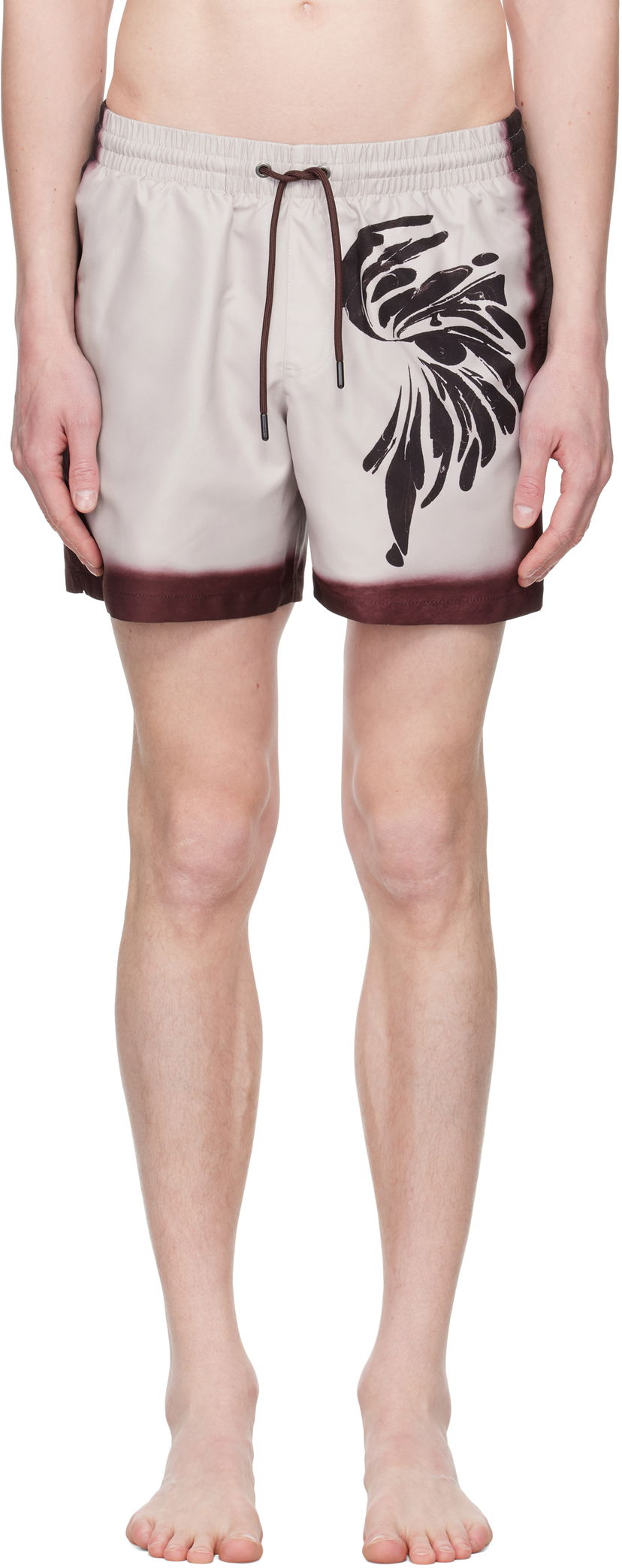 Uimapuvut Dries Van Noten Dries Van Noten Printed Swim Shorts Beige | 251-082500-1433