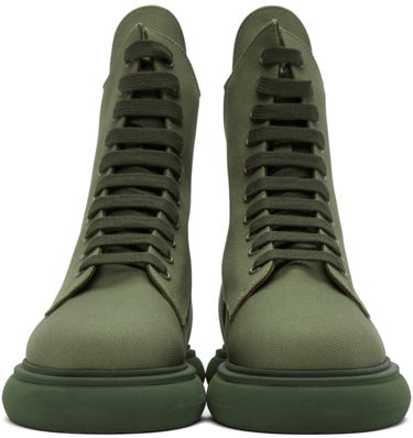 Vaatteet The Attico Attico Selene Canvas Ankle Boots Vihreä | 221WS443 C008, 1