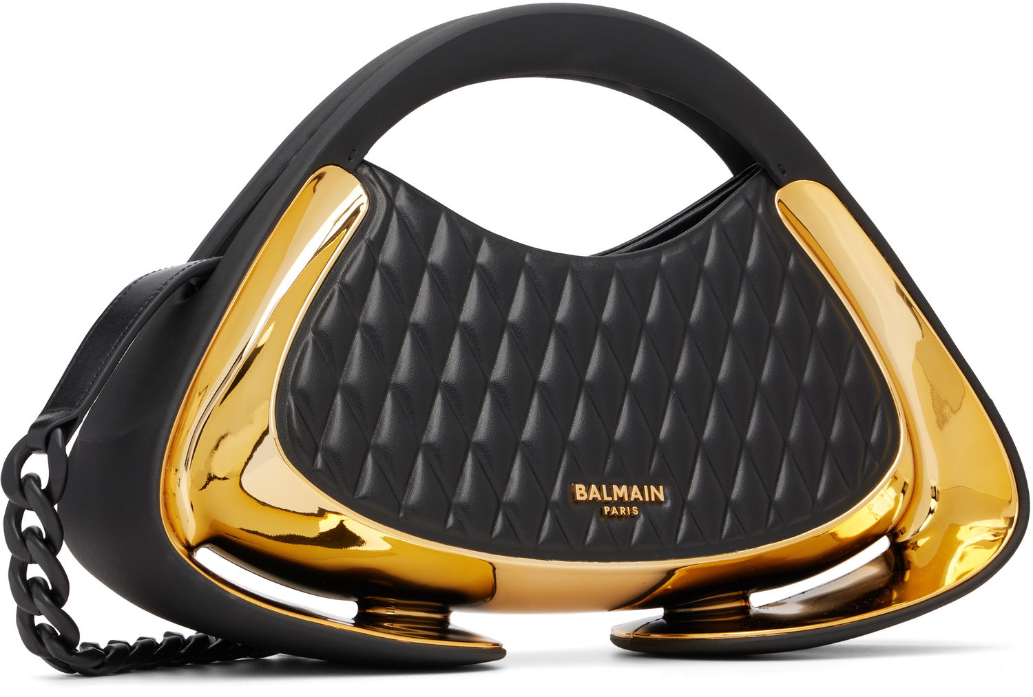 Olkalaukku Balmain Quilted Medium Jolie Madame Bag Musta | DN0DB903KTUG, 1