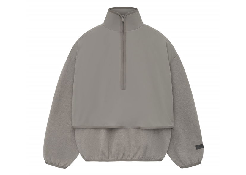 Huppari Fear of God Core Collection Nylon Fleece Mockneck Dust/Heather Grey Harmaa | 202SU244301F