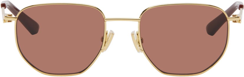 Aurinkolasit Bottega Veneta Bottega Veneta Split Metal Sunglasses Ruskea | BV1301S-006