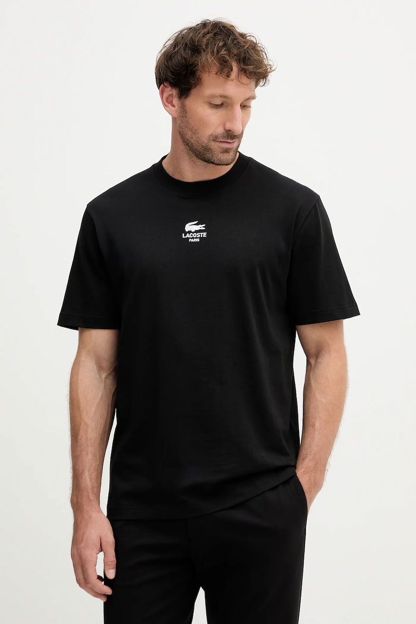 T-paita Lacoste Lacoste Paris Logo Print T-Shirt Musta | TH2739