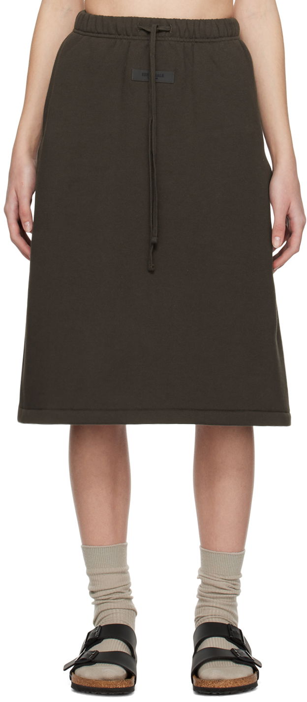Hame Fear of God Fear of God ESSENTIALS Drawstring Midi Skirt Ruskea | 160BT225030FW