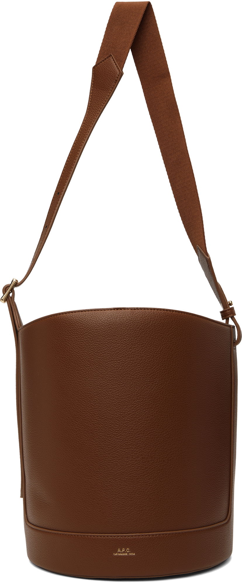 Olkalaukku A.P.C. Leather Bucket Bag Ruskea | PUABO-F61888